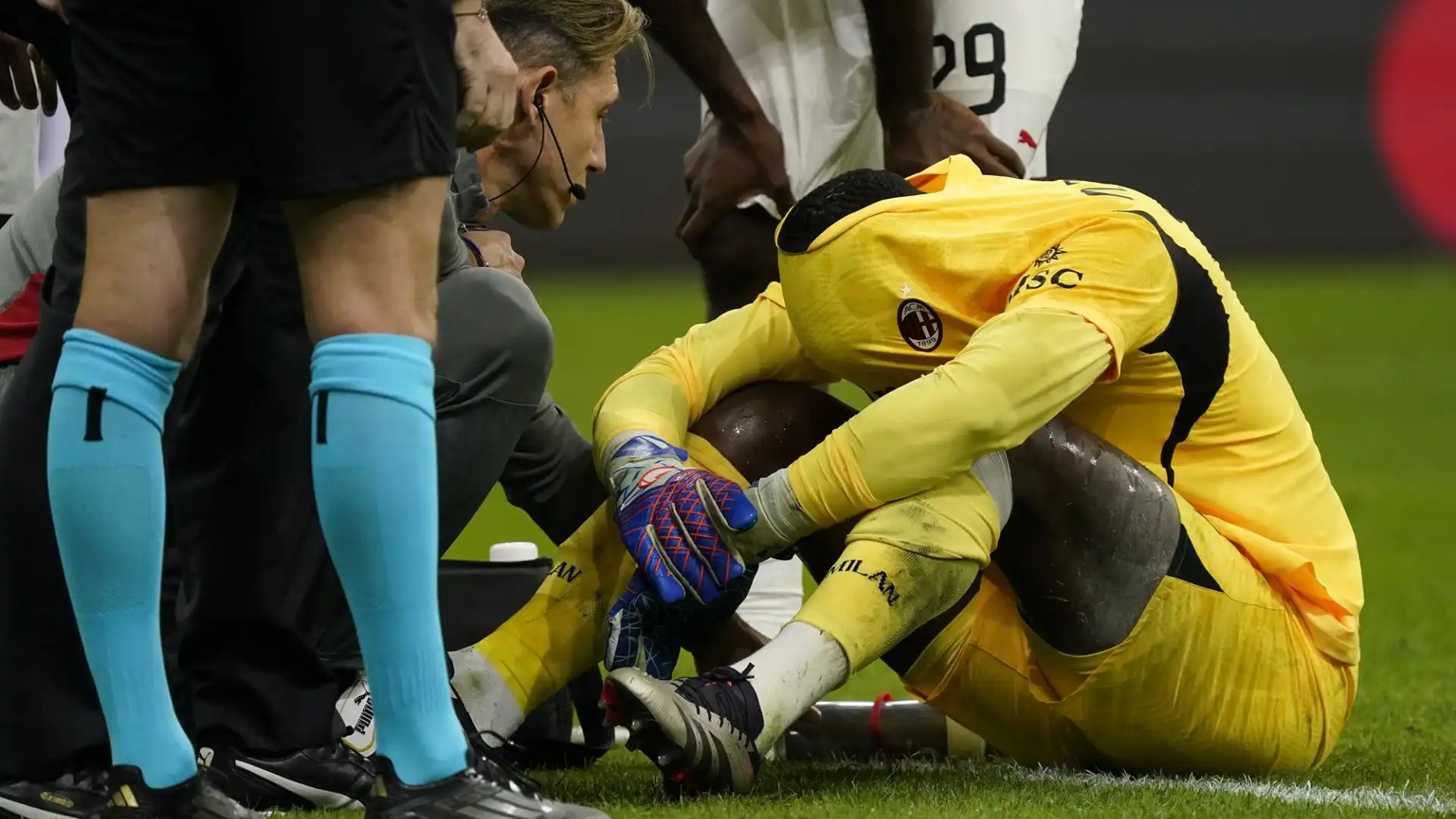 Maignan ha lasciato il campo in lacrime, sul risultato di 2-1 per il Liverpool