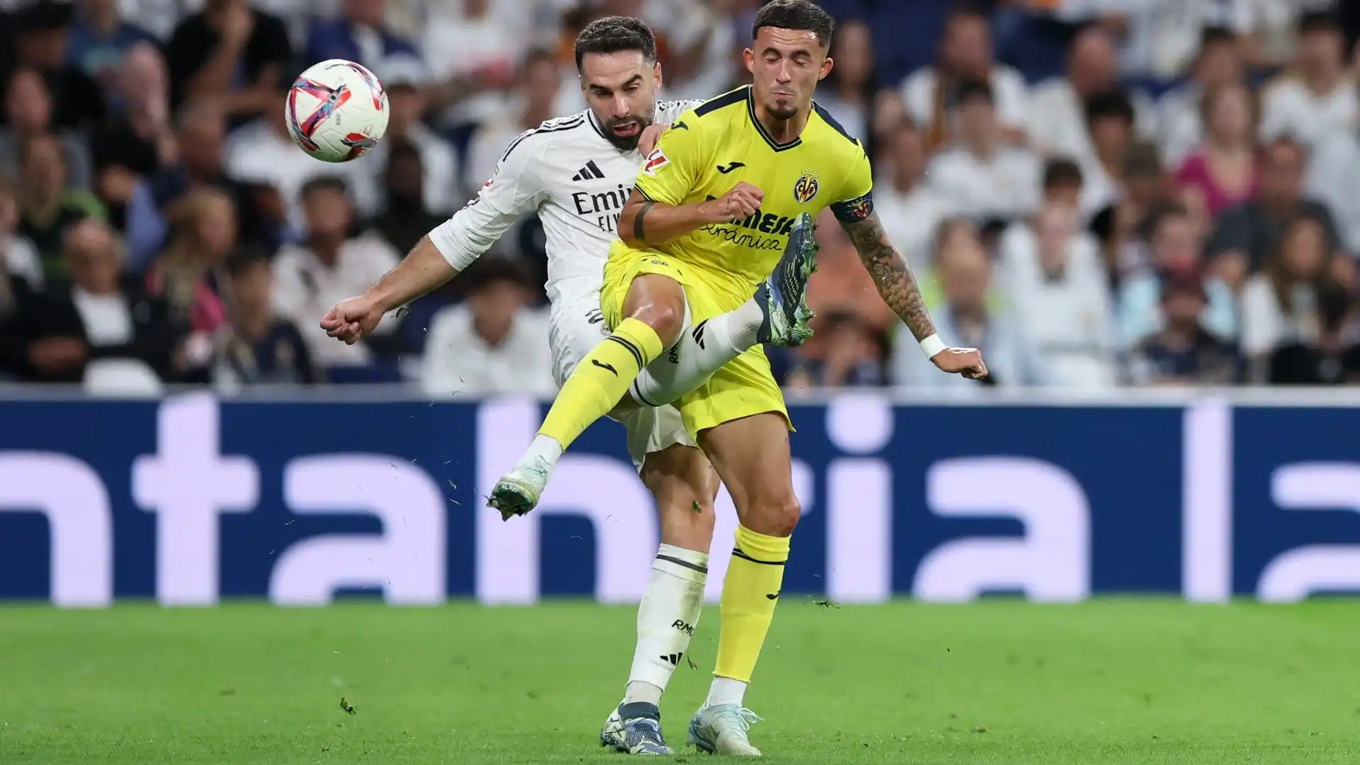 Dani Carvajal nel match contro il Villarreal si è scontrato involontariamente con Yeremy Pino