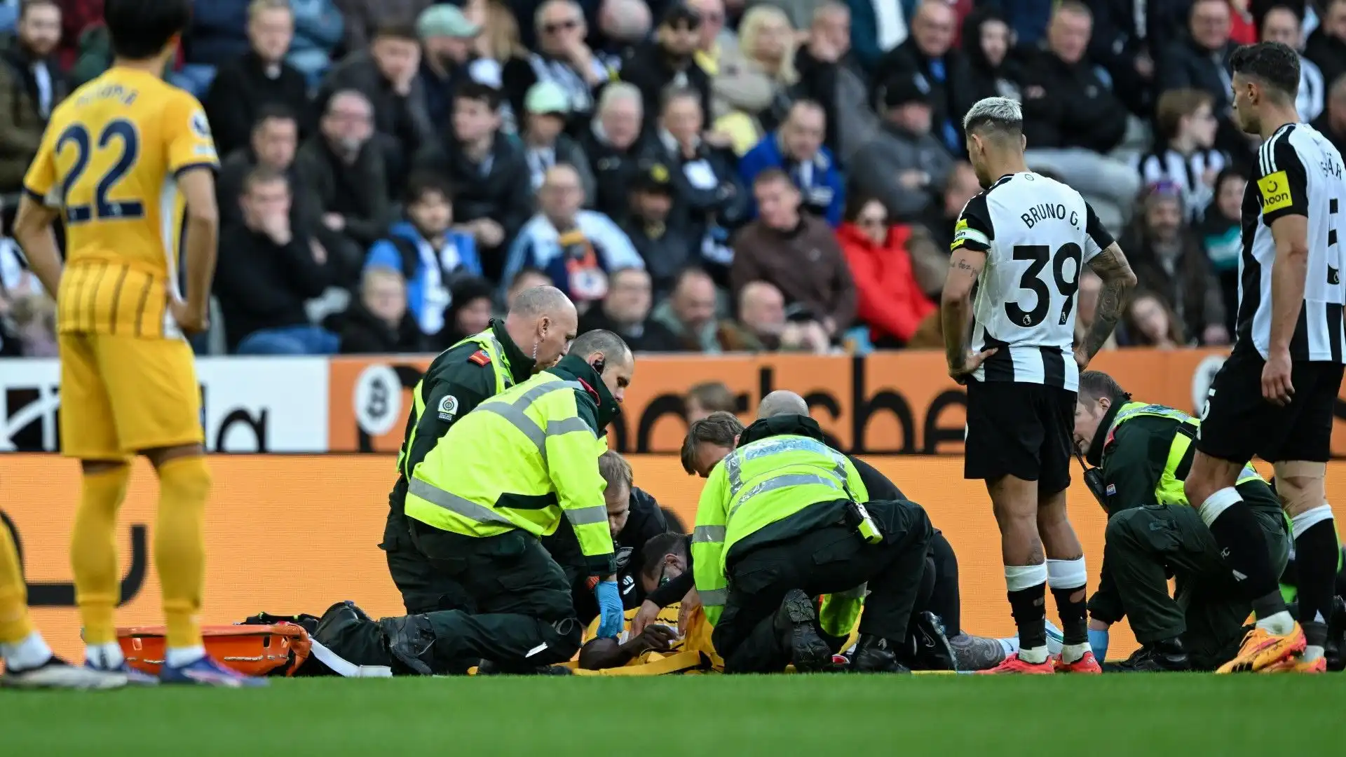 L'attaccante si è infortunato durante Brighton-Newcastle