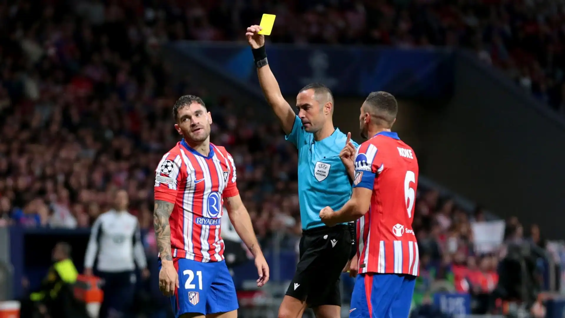 L'arbitro designato di Inter-Juventus è stato duramente contestato al termine della partita tra Atletico Madrid e Lille in Champions League