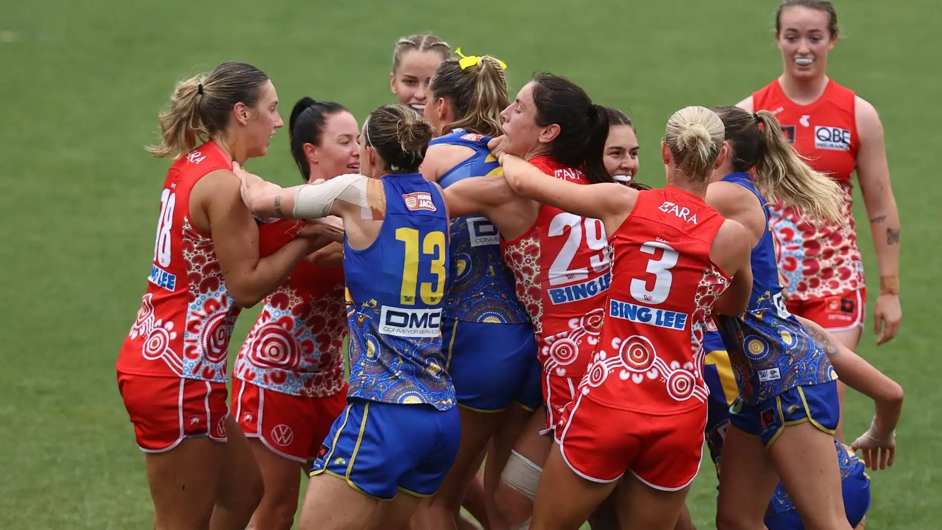 Scene molto brutte quelle viste durante la sfida tra Sydney Swans e West Coast Eagles