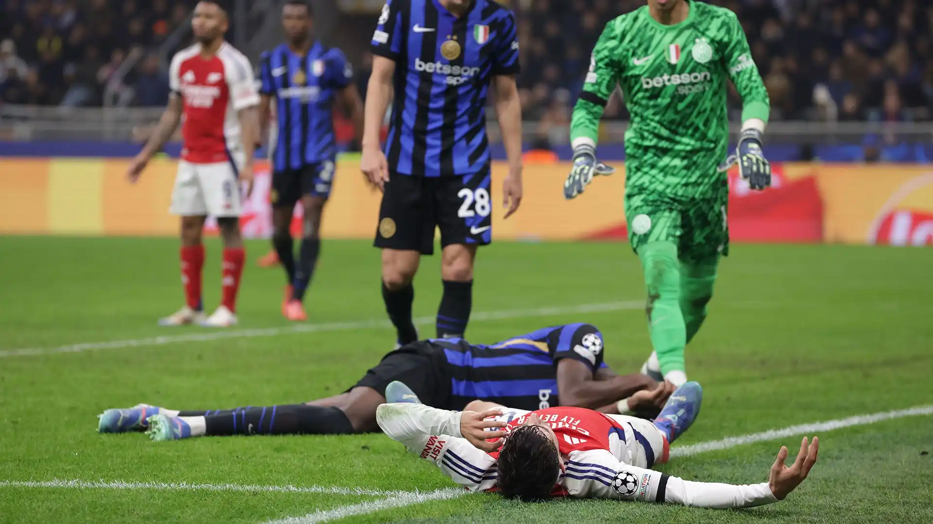 Momenti di grande spavento durante Inter-Arsenal