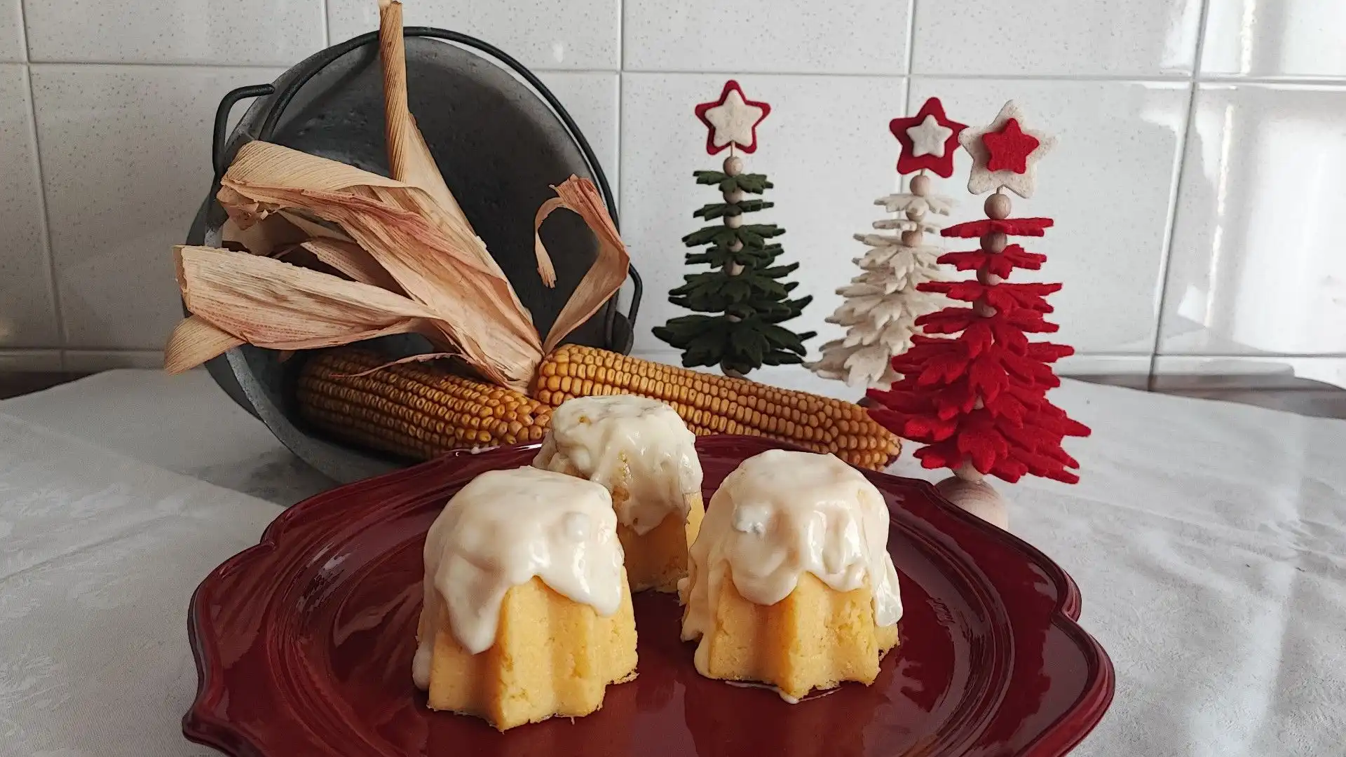 Alberi di polenta, la ricetta perfetta per l'inverno. Immagini