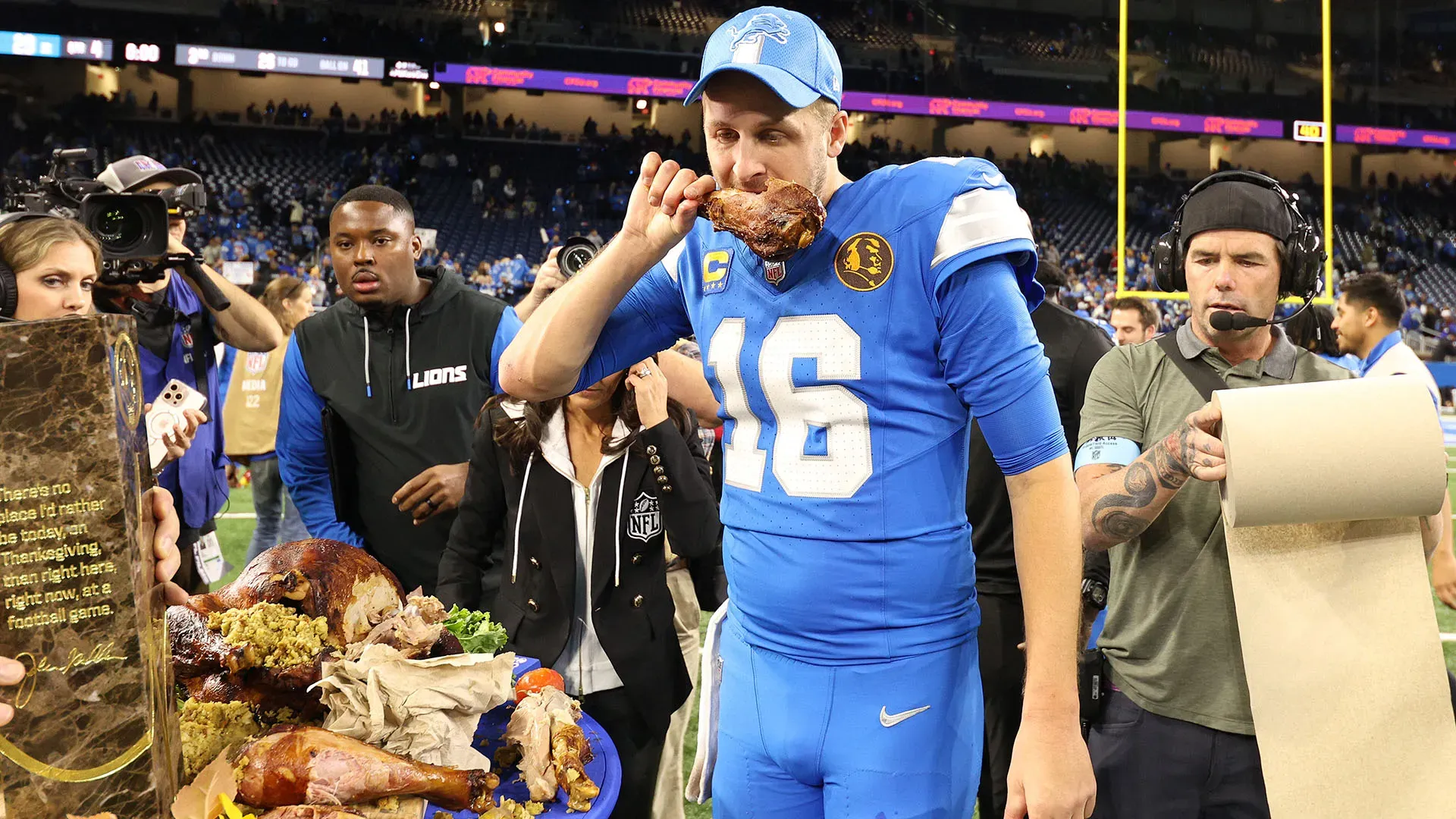 Negli anni i post match delle gare di NFL al Thanksgiving Day sono diventate un vero e proprio banchetto