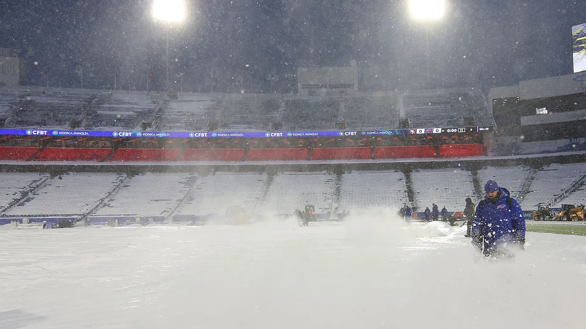 È il caso di questi coraggiosi tifosi che hanno assistito alla partita tra Buffalo Bills e San Francisco 49ers