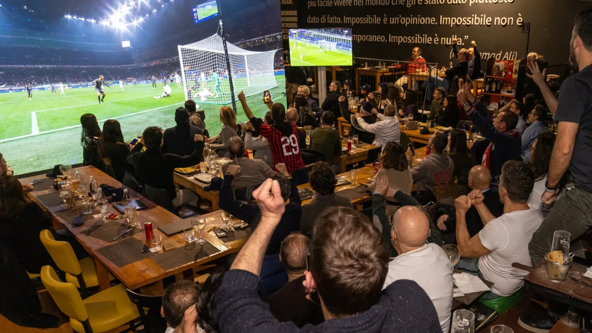 Sembrava davvero di essere allo stadio, in questo caso il 'Meazza' di Milano