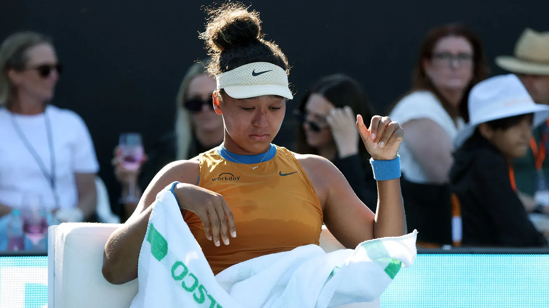 La tennista giapponese domenica stava per vincere il suo primo titolo in quattro anni nella finale dell'ASB Classic