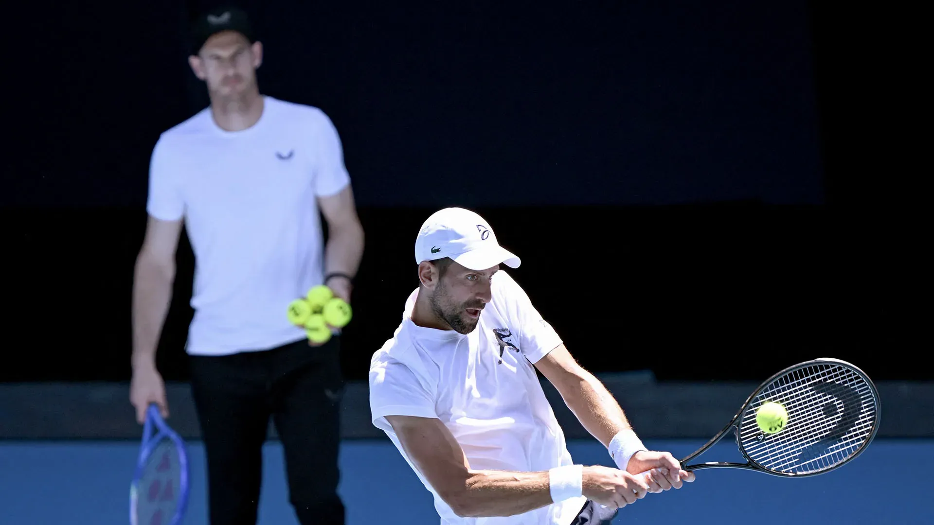 Andy Murray ha debuttato a Melbourne come nuovo coach di Novak Djokovic