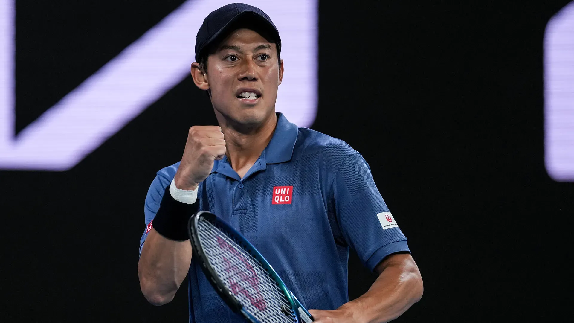 Nishikori, 35 anni, è tornato per la prima volta a giocare a Melbourne dal 2021