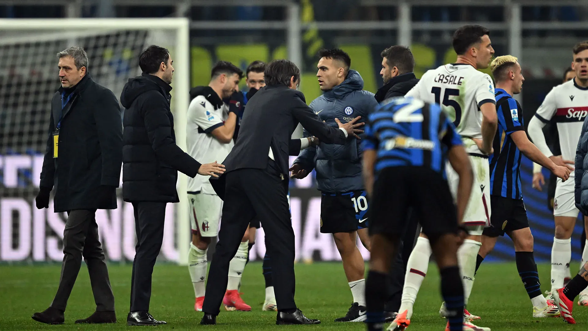 "Nessun problema con Pairetto, i ragazzi erano agitati e nervosi, non volevo che esagerassero con le proteste" ha detto dopo la partita