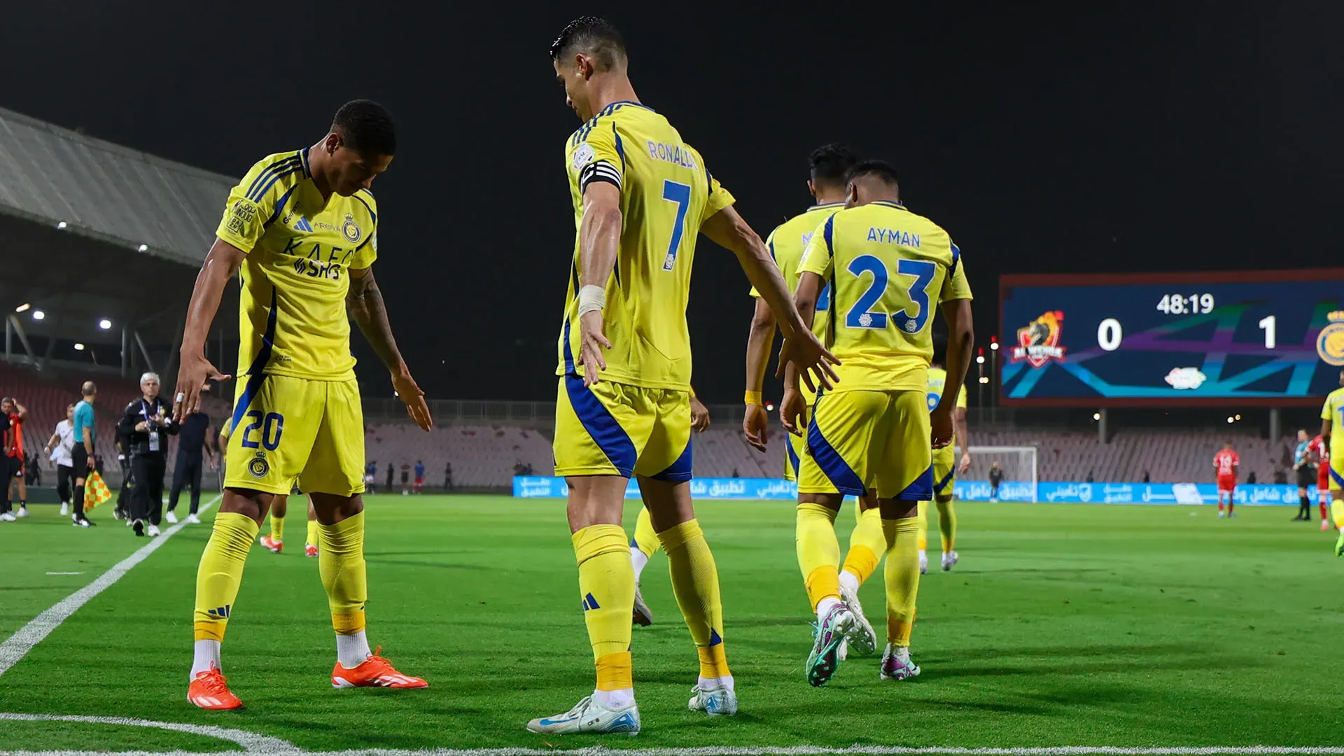 L'attaccante portoghese ha segnato di testa la rete del vantaggio dell'Al-Nassr contro l'Al-Wehda nella Saudi Pro League