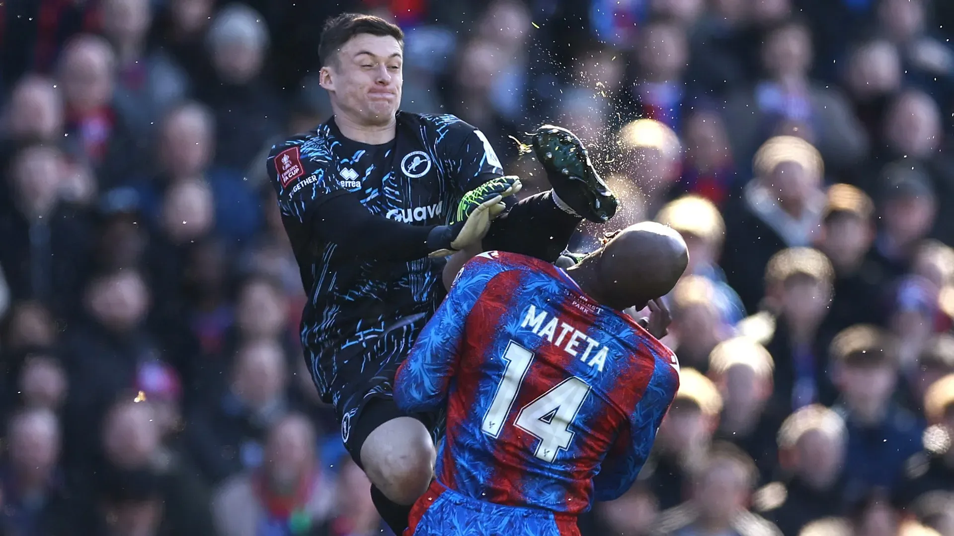 Momenti di terrore durante la partita tra Crystal Palace-Millwall