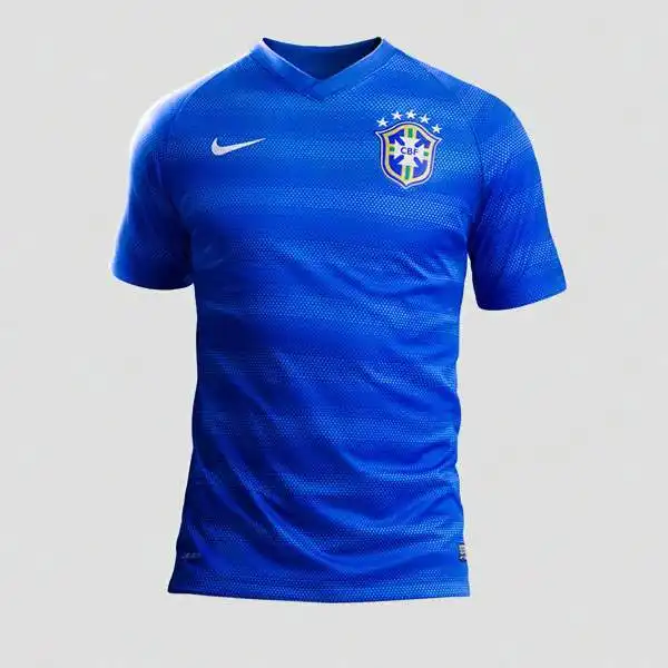 La seconda maglia del Brasile padrone di casa è blu.