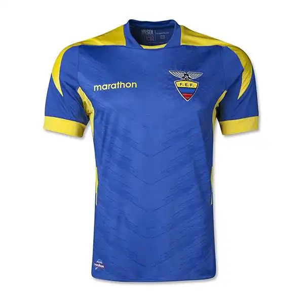 Blu, ma con un po' di giallo: è la seconda maglia della Colombia.